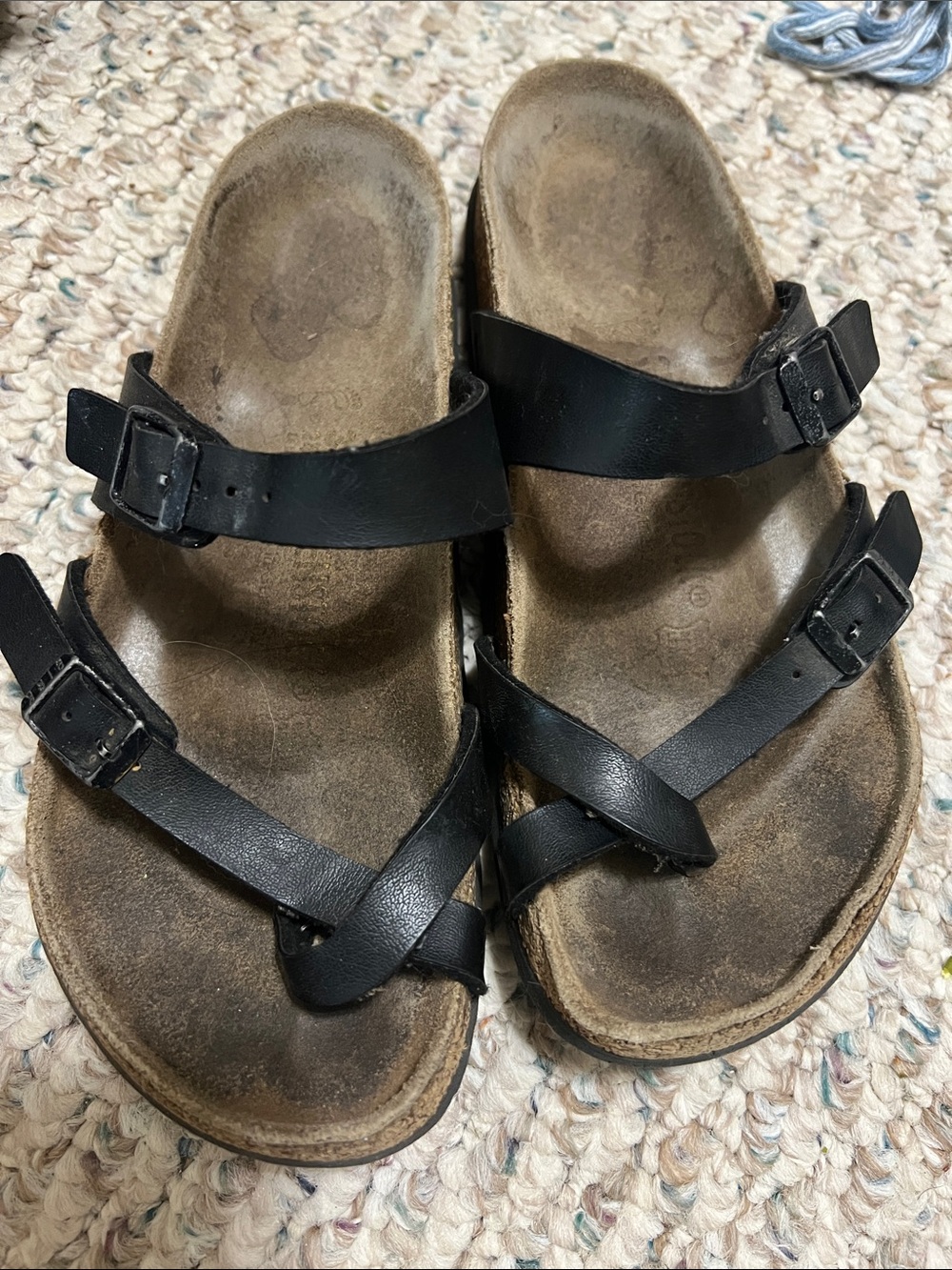 Birkenstock Black Two-Strap Sandals